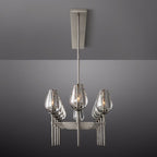 Tulip Crystal Petal Round Chandelier 65"