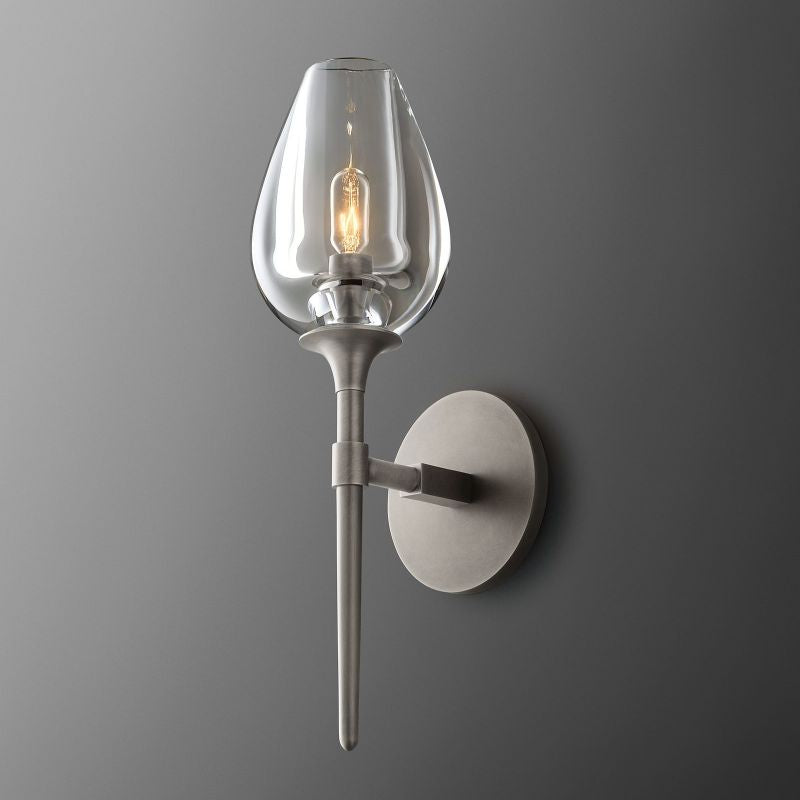 Tulip Crystal Petal Wall Sconce