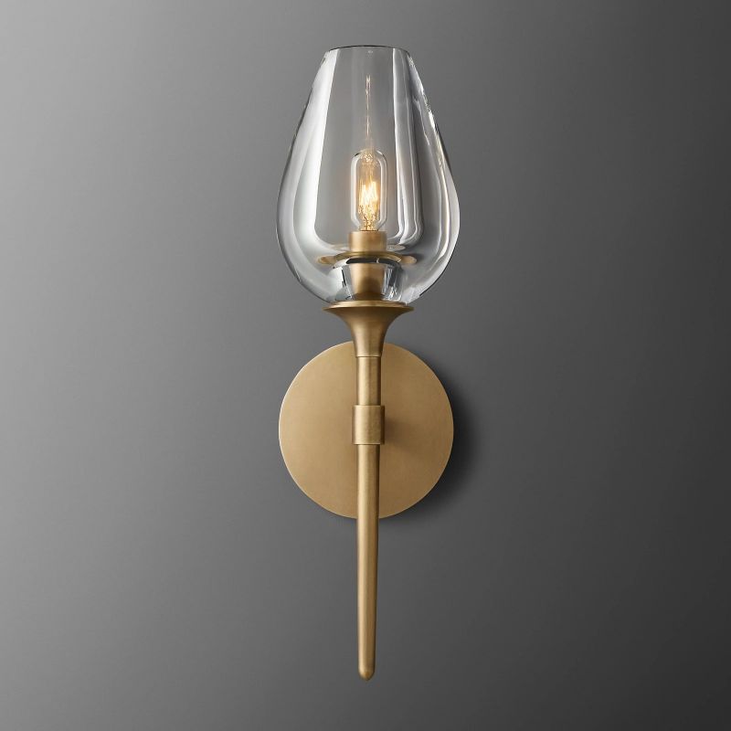 Tulip Crystal Petal Wall Sconce