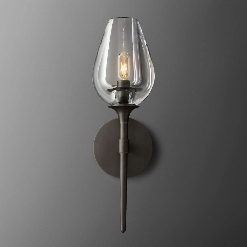 Tulip Crystal Petal Wall Sconce