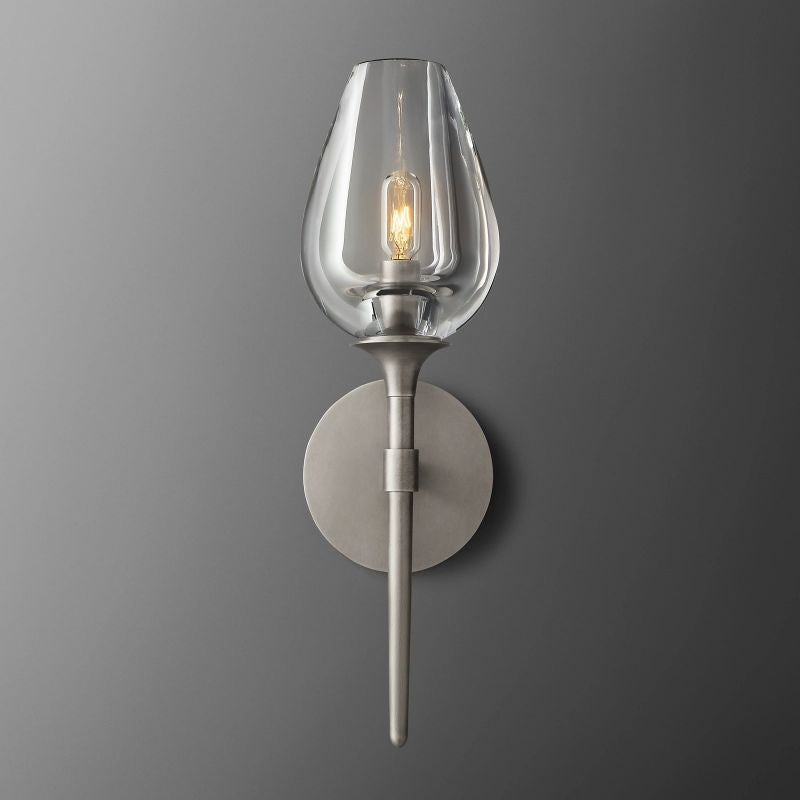 Tulip Crystal Petal Wall Sconce