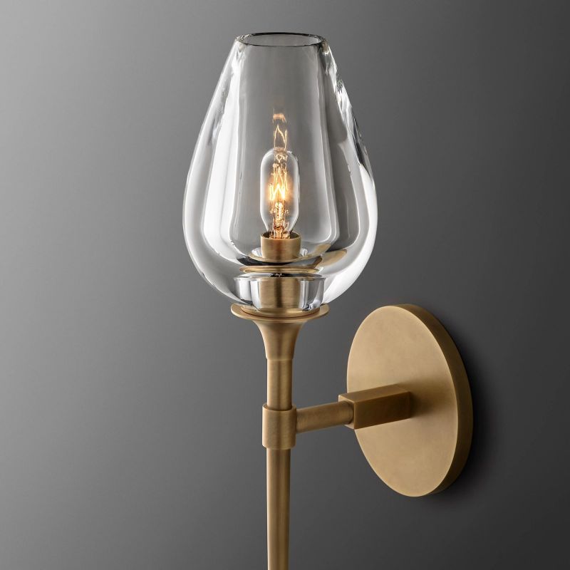 Tulip Crystal Petal Wall Sconce