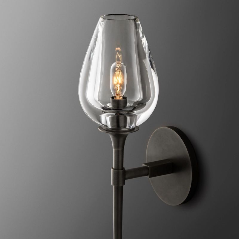 Tulip Crystal Petal Wall Sconce