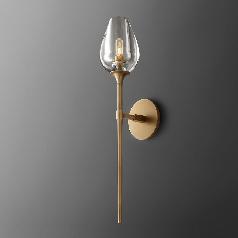 Tulip Crystal Petal Wall Sconce