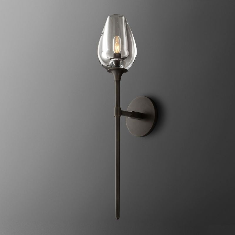 Tulip Crystal Petal Wall Sconce