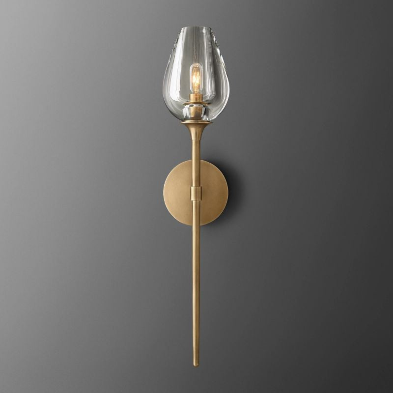 Tulip Crystal Petal Wall Sconce