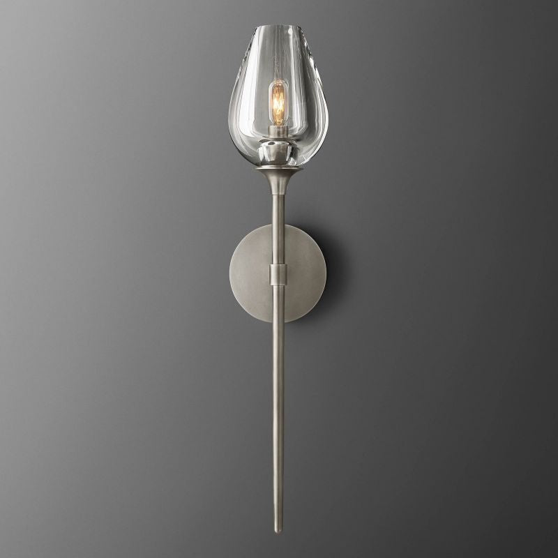 Tulip Crystal Petal Wall Sconce
