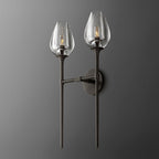 Tulip Crystal Petal Double Wall Sconce