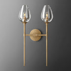 Tulip Crystal Petal Double Wall Sconce