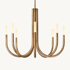 Rousselin Midcentury Sleek Round Chandelier 38"