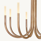 Rousselin Midcentury Sleek Round Chandelier 38"