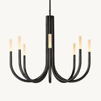 Rousselin Midcentury Sleek Round Chandelier 38"