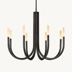 Rousselin Midcentury Sleek Round Chandelier 38"