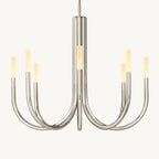 Rousselin Midcentury Sleek Round Chandelier 38"