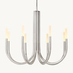 Rousselin Midcentury Sleek Round Chandelier 38"