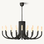 Rousselin Midcentury Sleek Oval Chandelier 50"