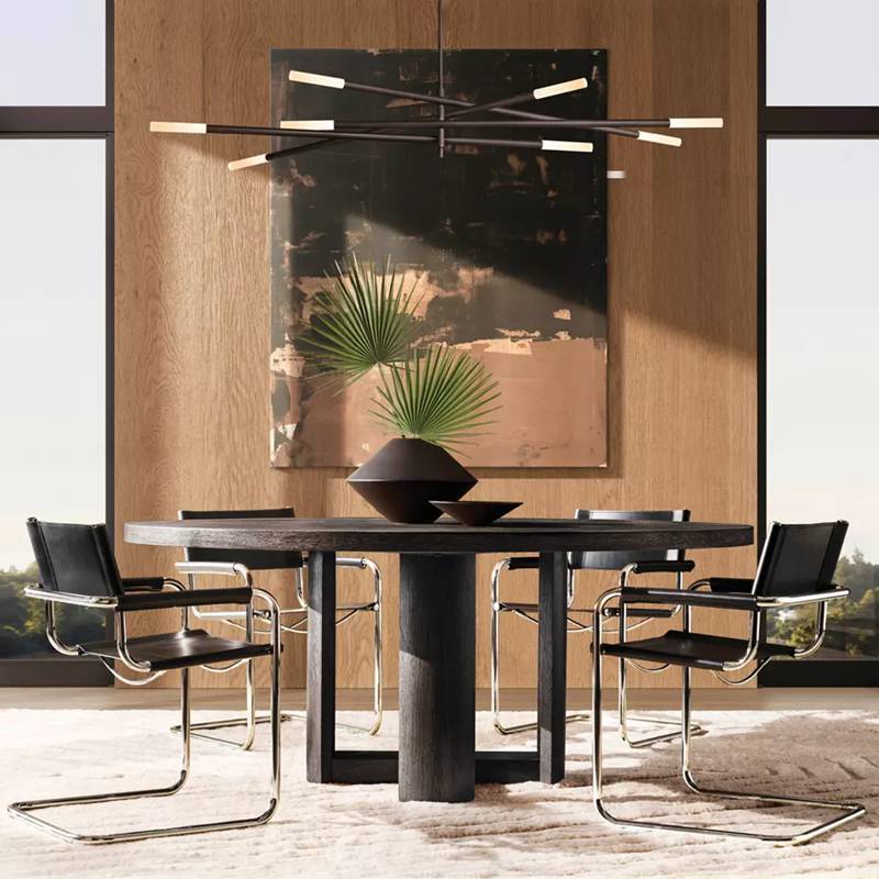 Rousselin 10-Light Mobile Rod Chandelier 50"