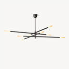 Rousselin 8-Light Mobile Rod Chandelier 65"
