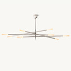 Rousselin 8-Light Mobile Rod Chandelier 65"