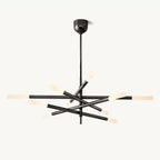 Rousselin 10-Light Mobile Rod Chandelier 50"