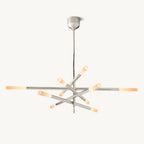 Rousselin 10-Light Mobile Rod Chandelier 50"