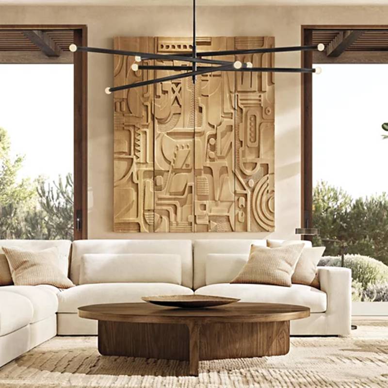 Rousselin 8-Light Mobile Orb Chandelier 53"