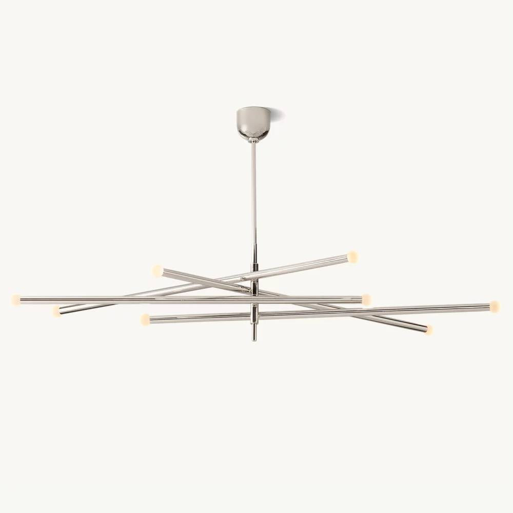 Rousselin 8-Light Mobile Orb Chandelier 53"