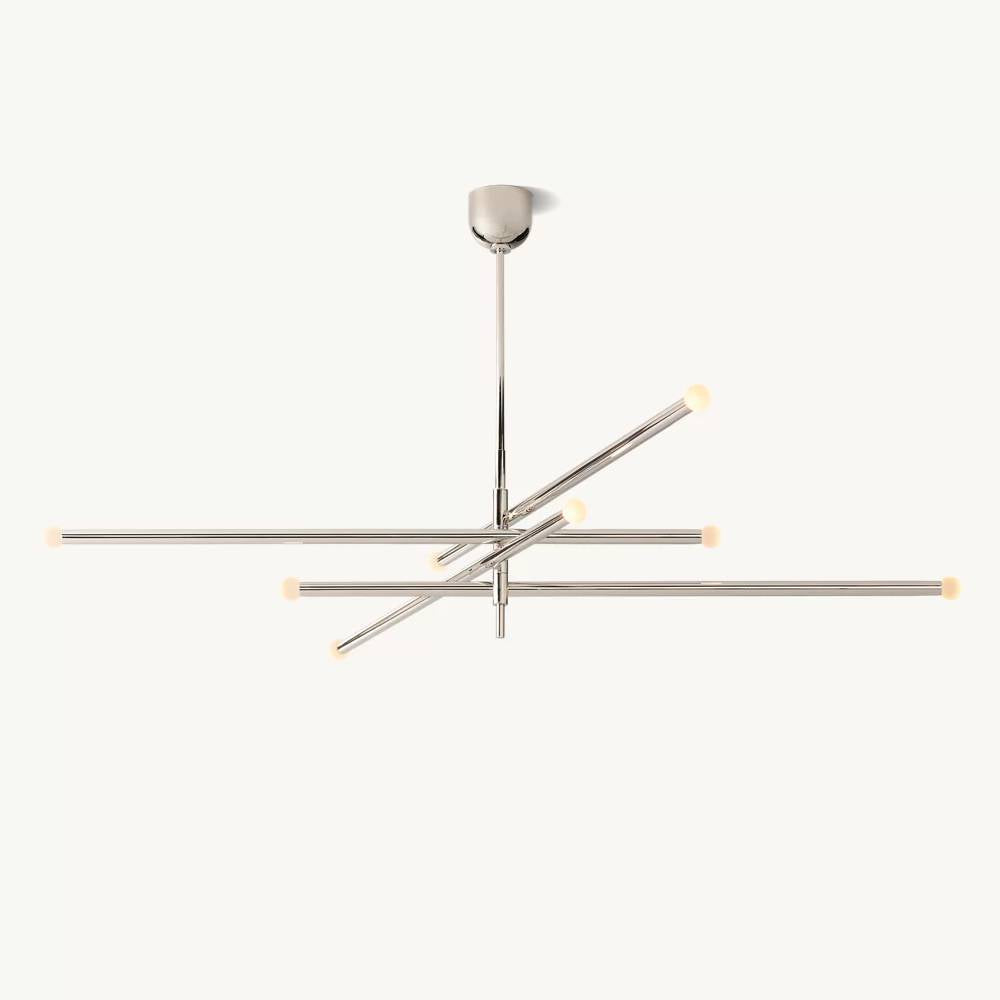 Rousselin 8-Light Mobile Orb Chandelier 53"
