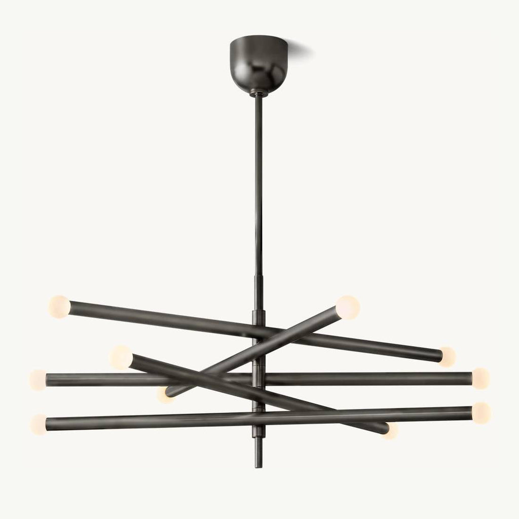 Rousselin 10-Light Mobile Orb Chandelier 38"