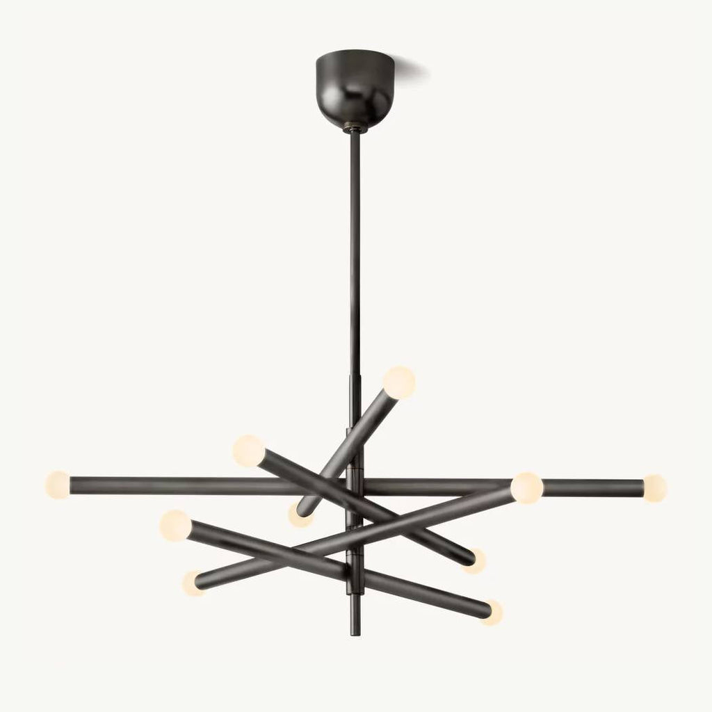 Rousselin 10-Light Mobile Orb Chandelier 38"