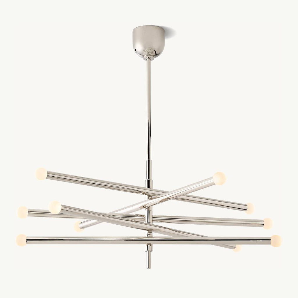 Rousselin 10-Light Mobile Orb Chandelier 38"