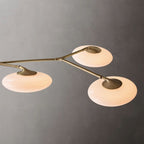 Sylvaine Frosted Glass Two-Tier Chandelier 65"