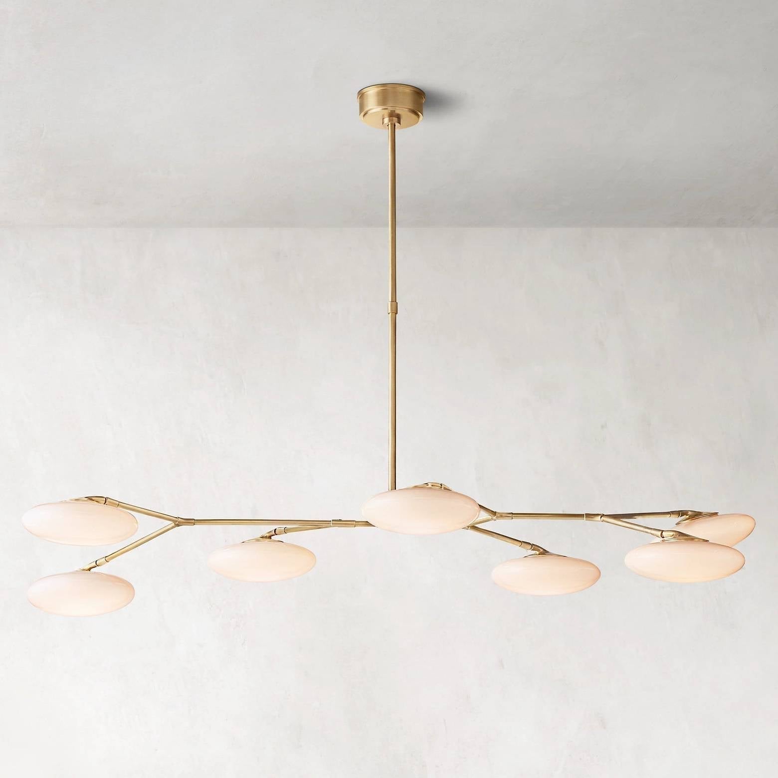 Sylvaine Frosted Glass Linear Chandelier 60"