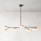 Sylvaine Frosted Glass Linear Chandelier 60"