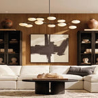 Sylvaine Frosted Glass Two-Tier Chandelier 65"