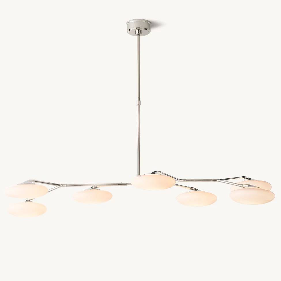 Sylvaine Frosted Glass Linear Chandelier 60"