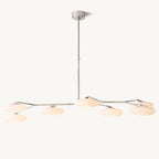 Sylvaine Frosted Glass Linear Chandelier 60"