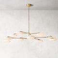 Sylvaine Frosted Glass Two-Tier Chandelier 65"