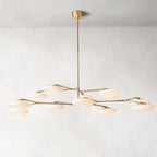 Sylvaine Frosted Glass Two-Tier Chandelier 65"