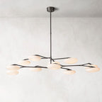 Sylvaine Frosted Glass Two-Tier Chandelier 65"