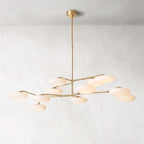 Sylvaine Frosted Glass Two-Tier Chandelier 65"