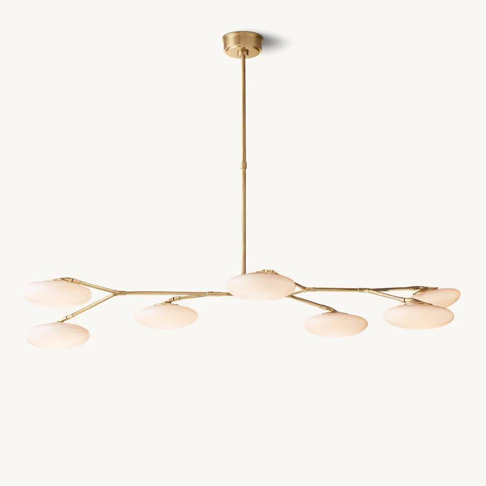 Sylvaine Frosted Glass Linear Chandelier 60"