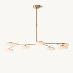 Sylvaine Frosted Glass Linear Chandelier 60"