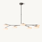 Sylvaine Frosted Glass Linear Chandelier 60"