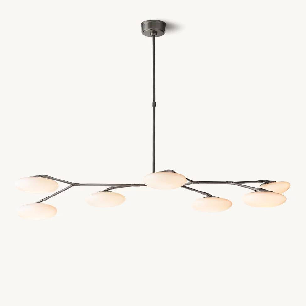 Sylvaine Frosted Glass Linear Chandelier 60"