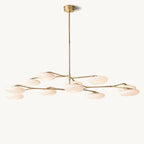 Sylvaine Frosted Glass Two-Tier Chandelier 65"