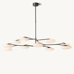 Sylvaine Frosted Glass Two-Tier Chandelier 65"