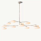 Sylvaine Frosted Glass Two-Tier Chandelier 65"