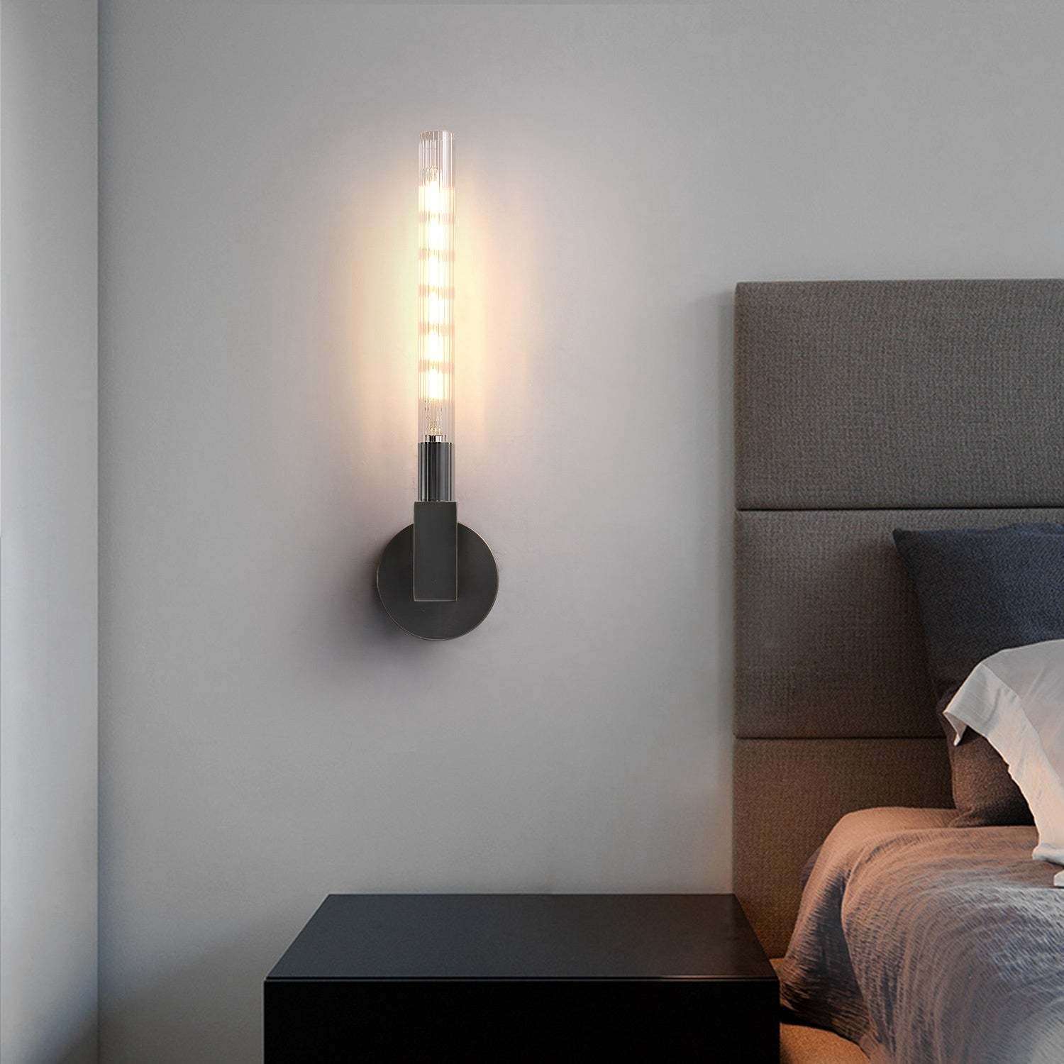 Cannele Ribbed Glass Wall Sconce
