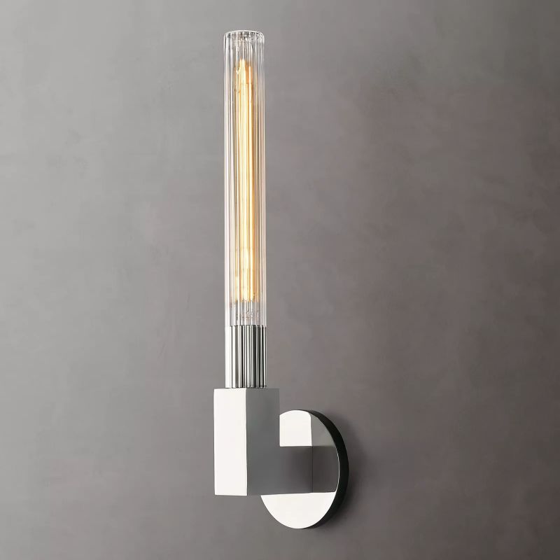 Cannele Ribbed Glass Wall Sconce